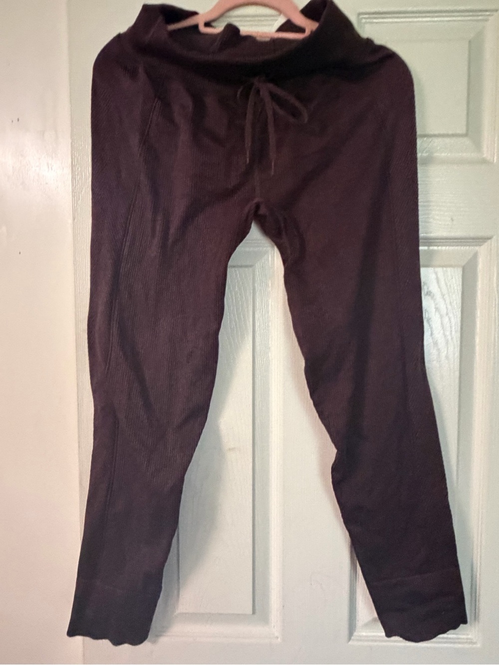 PINK Victoria's Secret Dark Brown Ribbed Jogger Pants